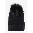 Sportalm Шапка крупной вязки с помпоном из натурального меха
