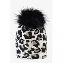 Sportalm Вязаная шапка с лео жаккардом и меховым помпоном