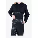 Sportalm Брюки из искусственной кожи с асимметричным поясом