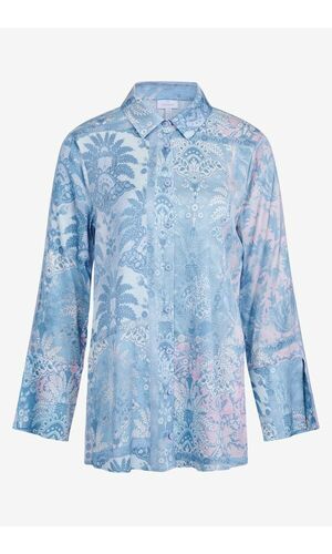 Sportalm Атласная блузка с цветочным принтом