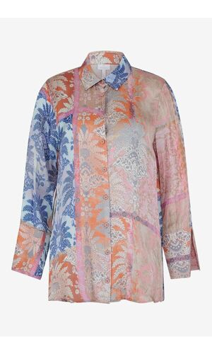 Sportalm Атласная блузка с цветочным принтом