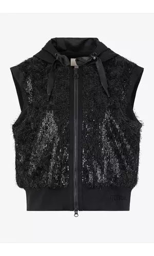 Sportalm Оригинальный жилет с пушистыми пайетками