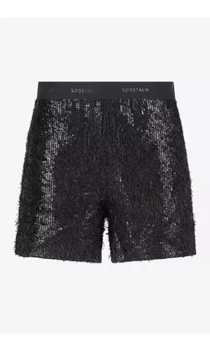 Sportalm Шорты из сетчатого материала с пушистыми пайетками