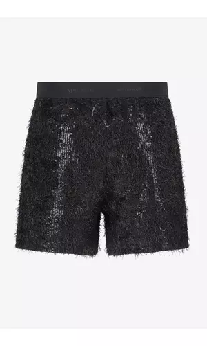Sportalm Шорты из сетчатого материала с пушистыми пайетками