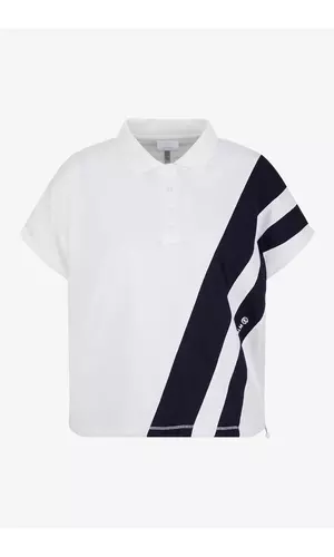 Sportalm Укороченная хлопковая рубашка-поло с полосами