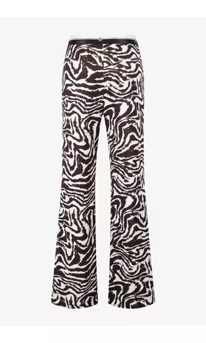 Sportalm Тонкие хлопковые брюки в анималистичном дизайне