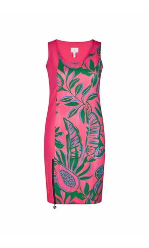 Sportalm Облегающее платье из джерси с асимметричным летним принтом