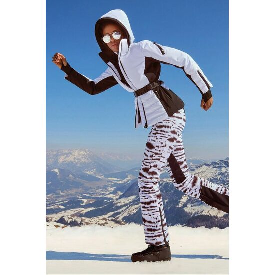 Sportalm Лыжные брюки со спортивными швами и принтом батик