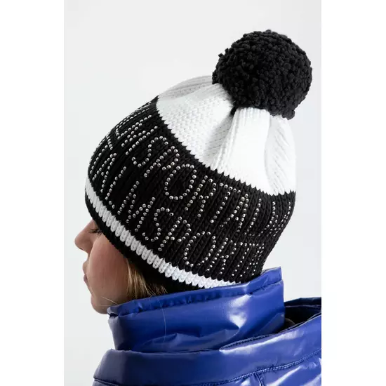 Sportalm Толстая вязаная шапка с украшением из страз