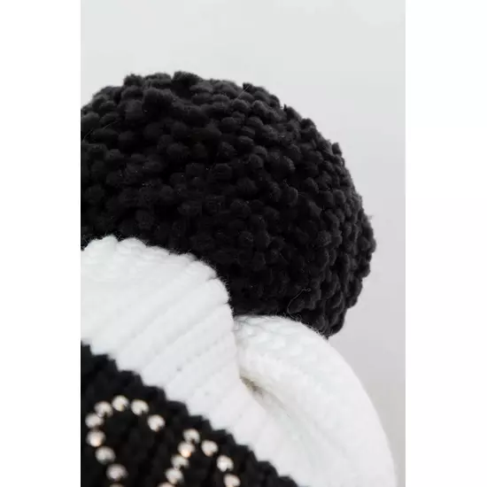 Sportalm Толстая вязаная шапка с украшением из страз
