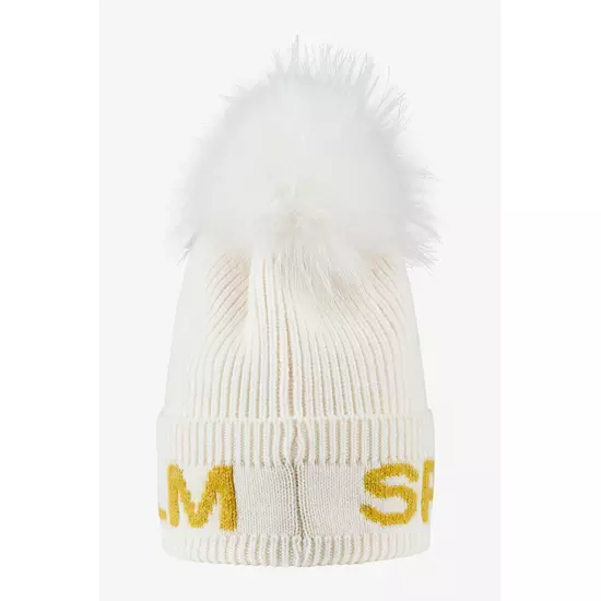 Sportalm Шапка крупной вязки с помпоном из натурального меха