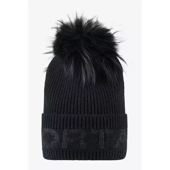 Sportalm Шапка крупной вязки с помпоном из натурального меха