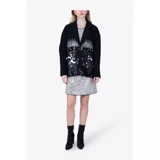 Sportalm Пальто оверсайз с декором из пайеток