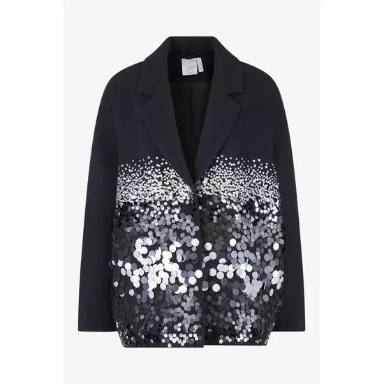 Sportalm Пальто оверсайз с декором из пайеток