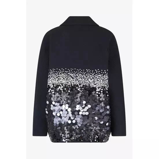 Sportalm Пальто оверсайз с декором из пайеток