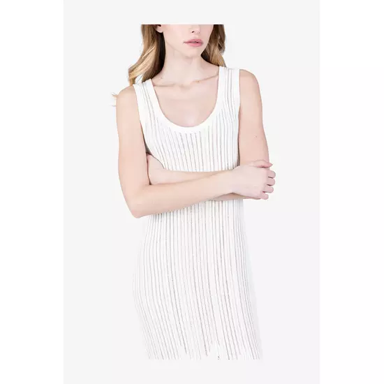 Sportalm Вязаное платье без рукавов с ажурным узором