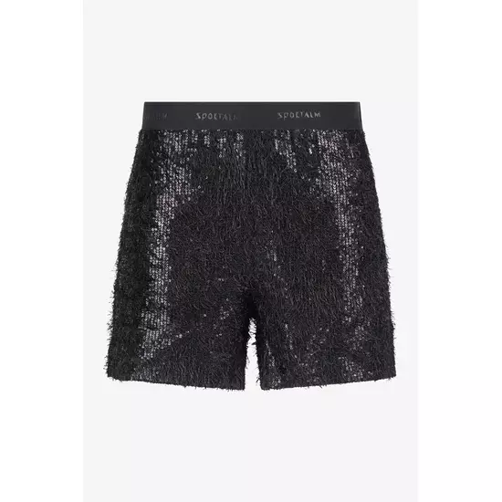 Sportalm Шорты из сетчатого материала с пушистыми пайетками