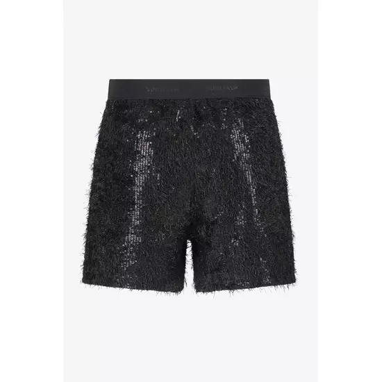 Sportalm Шорты из сетчатого материала с пушистыми пайетками