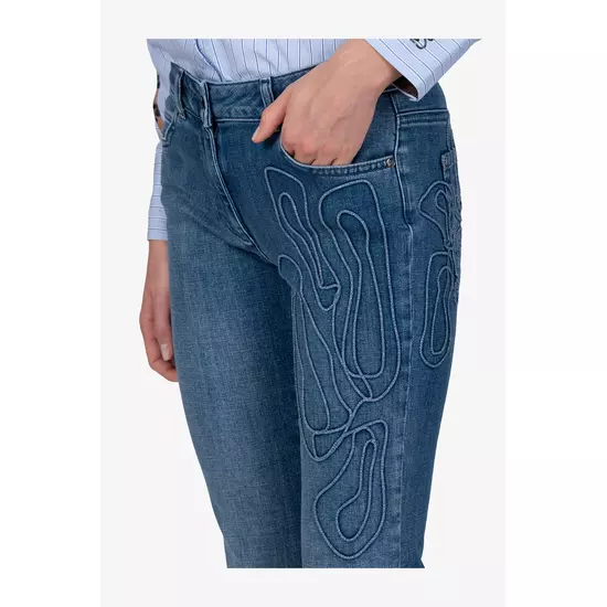 Sportalm Джинсы клеш с вышивкой