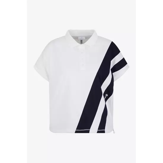 Sportalm Укороченная хлопковая рубашка-поло с полосами