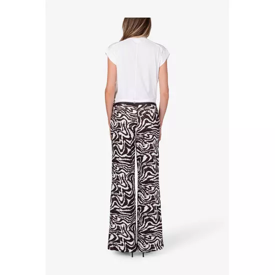 Sportalm Тонкие хлопковые брюки в анималистичном дизайне