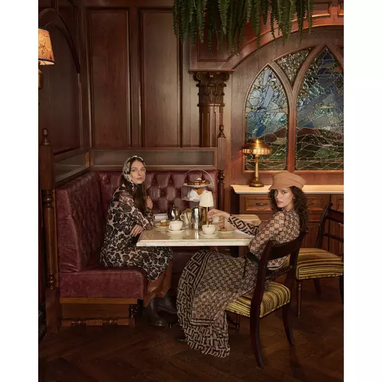 Sportalm Миди-платье из сетки с леопардовым принтом